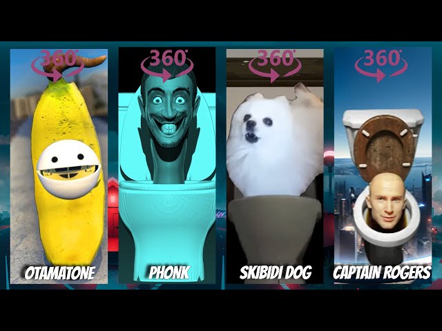 Otamatone Banana Cat vs Phonk vs Skibidi Dog vs Rogers RTX 360° VR Finding Challenge