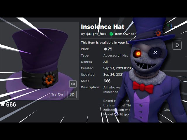 The INSOLENCE is Taking Over Roblox! | New UGC Item