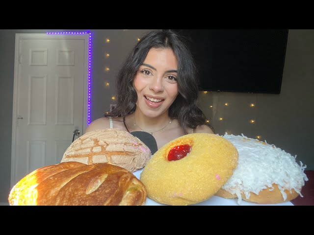 Asmr|| Mexican Sweet Bread Mukbang (cupped and up close eating sounds)