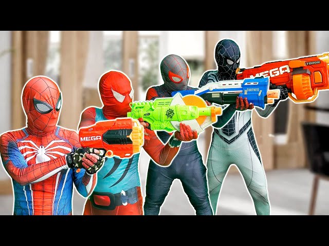 What If All SpiderMan in 1 HOUSE? || KID SPIDERMAN, Rescue SPIDERMAN TEAM From JOKER (Funny Action)