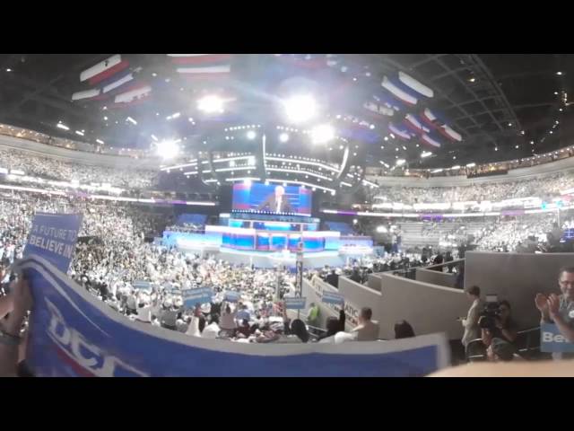 360° Look Inside Bernie Sanders' Speech At 2016 Democratic National Convention