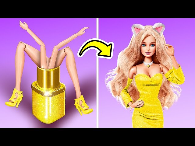 WOW💕INCREDIBLE BARBIE BEAUTY MAKEOVER WITH BEAUTY HACKS & GADGETS