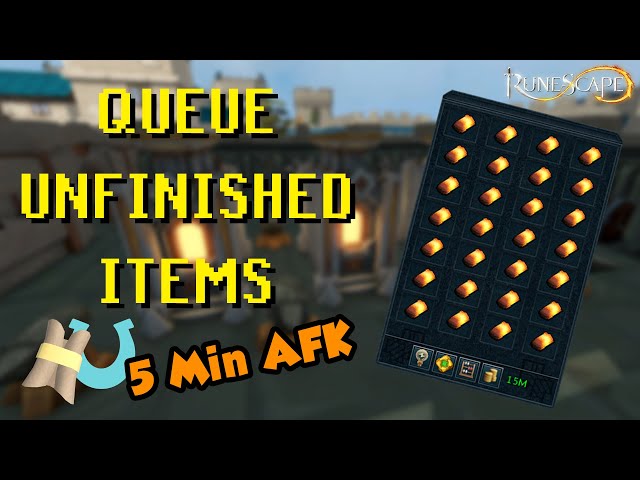 How To AFK Smithing by Queueing Unfinished Items [Runescape 3] #shorts