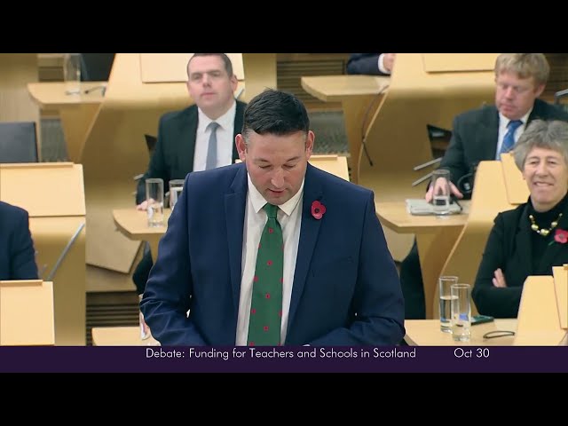 Scottish Conservative Party Debate: Funding for Teachers and Schools in Scotland - 30 October 2024