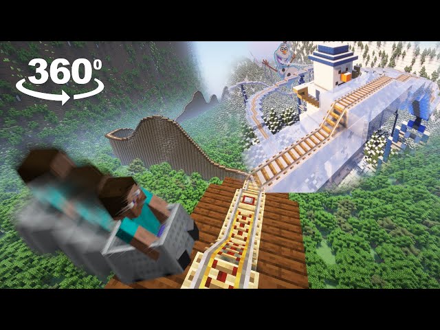 360° VR Roller Coaster - Multiverse: An EPIC Ride in Minecraft 4k 120FPS