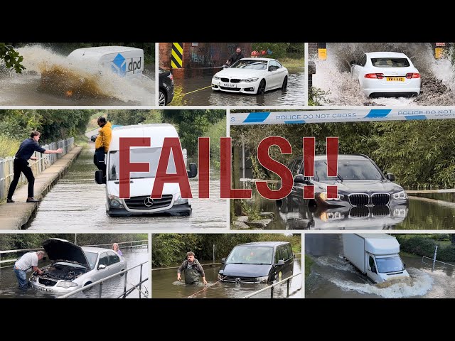 ONLY The FAILS!! || Fail Compilation || Vehicles vs Floods UK 2024