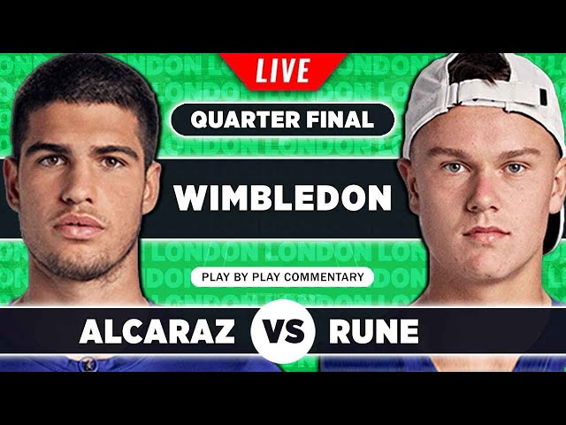 ALCARAZ vs RUNE | Wimbledon 2023 Quarter Final | LIVE Tennis Watchalong