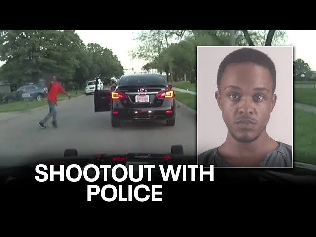 Fort Worth PD release video of shootout, chase with suspect