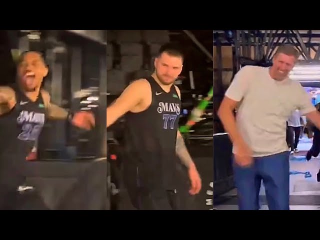 Luka Dončić, PJ Washington, Dirk Nowitzki Immediately After Mavs Eliminate Thunder