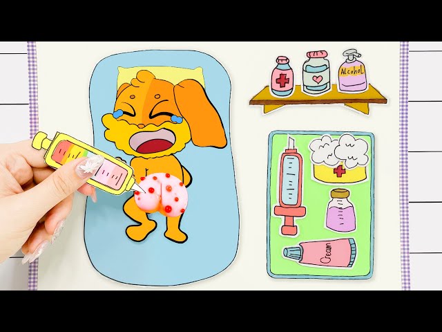 【Pop The Pimples】DIY Paper Craft #4 Baby Care in Paper Hospital | Papercraft Story