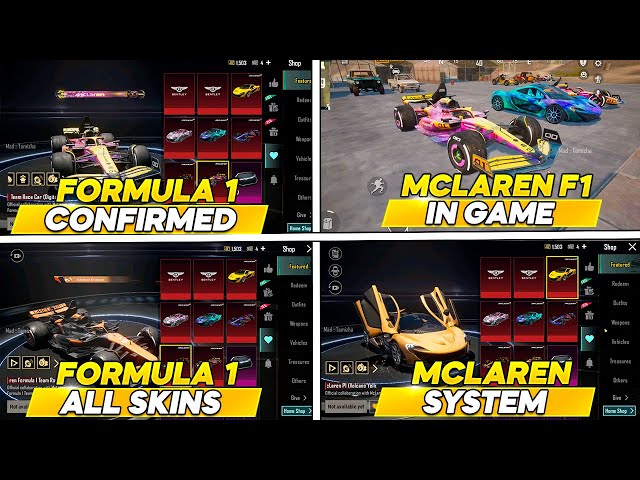 MCLAREN FORMULA 1 l CARROS EM LUCKYSPIN? MCLAREN MYTHIC BUGGY SKIN PUBG MOBILE UPDATE 3.5