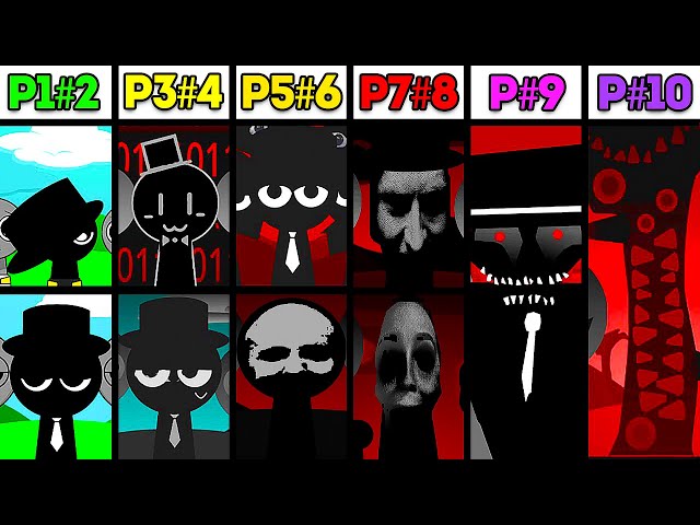 All Phases of Black in Incredibox Sprunki: From 1 Phase to 10 Phase