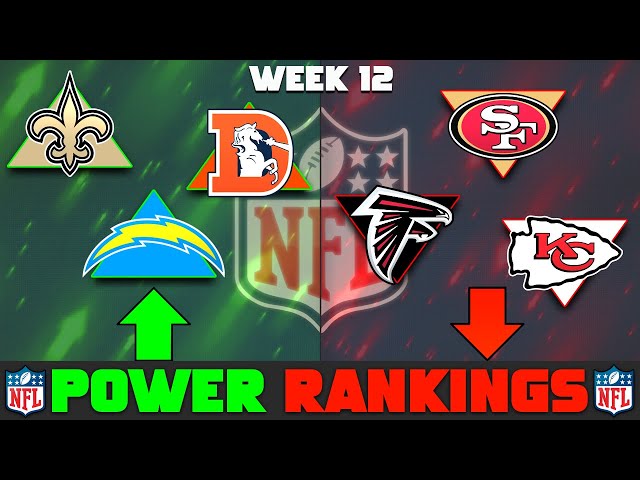 NFL Week 12 Power Rankings