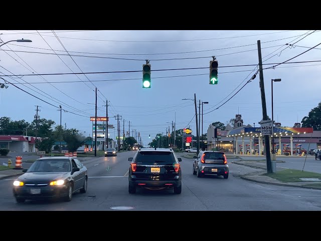 Night Drive Thru Montgomery Alabama  2021 Streets