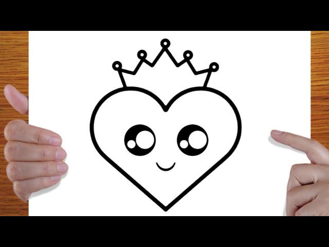 como dibujar | cómo dibujar un corazon de amor kawaii | dibujos para dibujar