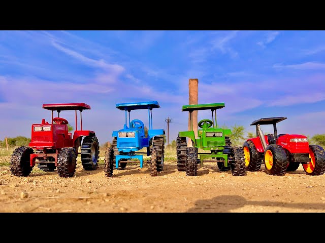 Swaraj 855 FE Tractor Stuck In Mud Pulling out by John Deere 5405 4WD & Mahindra Novo 755 Di Die