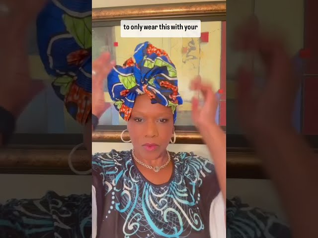 How to tie an African Bow Tie Head Wrap - Two Minute Tutorial