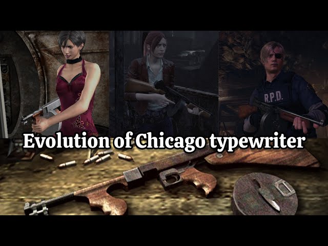 Evolution of Chicago typewriter / Sweeper in Resident Evil Games