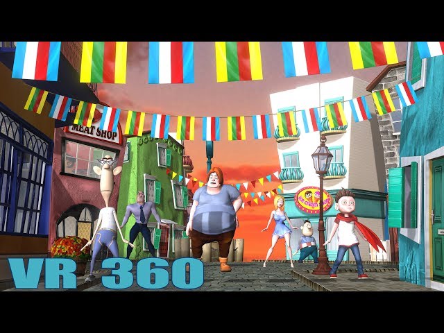 360 VR 4K - Toon city -  - PS4 Playstation. PS4 PSVR - Oculus - GearVR