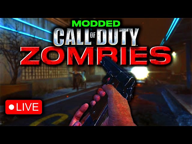 Playing Modded COD Zombies! (8-Player TRANZIT LIVE)