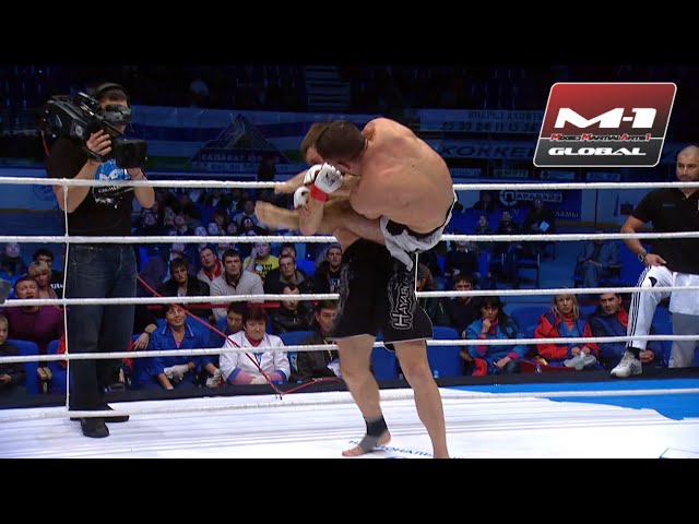 LIFTED over his head and PUNCHED into the ring! TERRIBLE knockout from Artem Damkovsky!