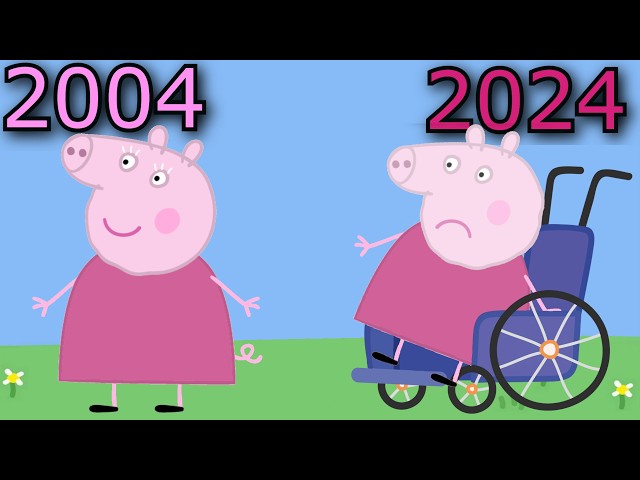 Peppa Pig family 2004 vs 2024 if aged more realistic