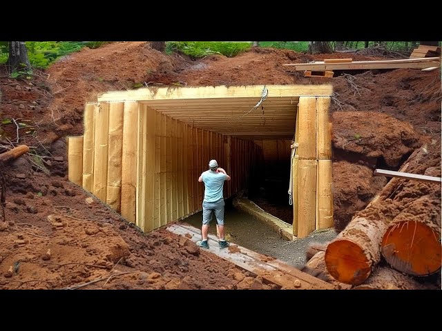 Man Builds Wood Storm Shelter Underground | Start to Finish by @tickcreekranch