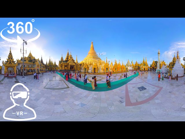 【VR】Shwedagon Pagoda 360 VR Video and Relaxation Music