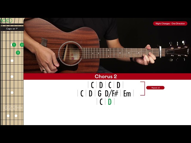 Night Changes Guitar Cover One Direction 🎸|Tabs + Chords|