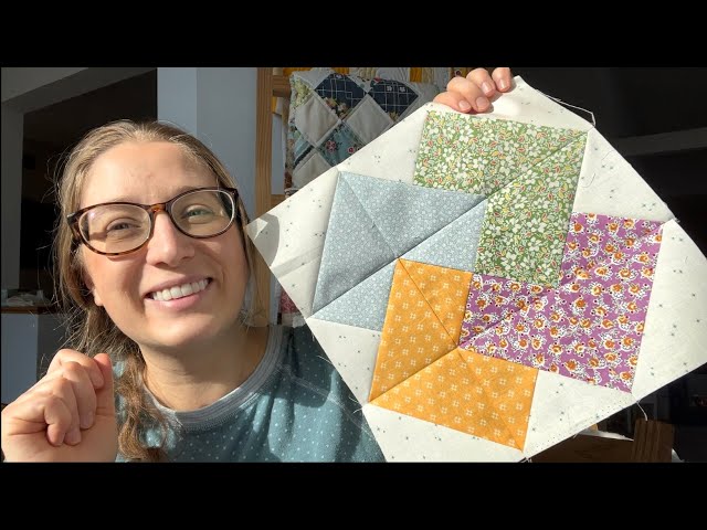 Card trick quilt block tutorial- 2023 Scrappy Sampler- Block 12