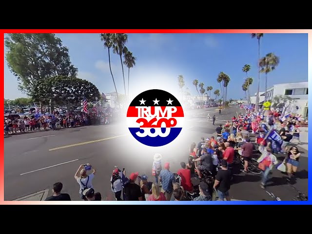 360° LARGEST spontaneous rally for President Trump in Newport Beach, California - #TRUMP360