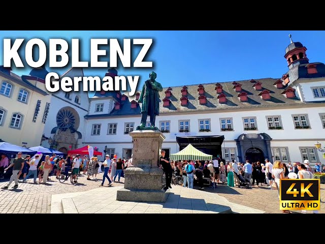 Koblenz 4K Walking Tour | Journey Through Germany’s Romantic Rhine, Deutsches Eck, and Old Town.