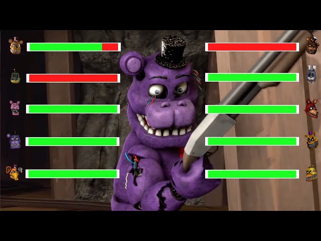 [SFM FNAF] Top 5 FNAF vs FIGHT Animations With Healthbars! | January 2024