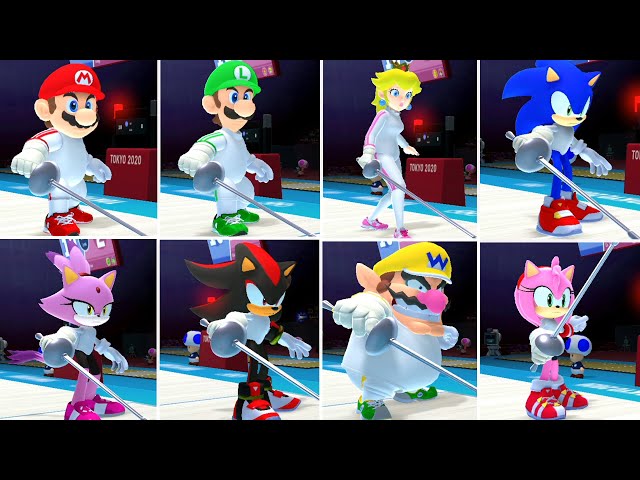 Mario & Sonic at the Olympic Games Tokyo 2020: ALL the Super Strikes (Fencing)