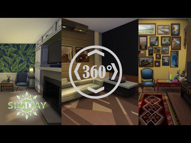 The Sims 4 360°: Small Living Room Design Ideas (No CC)