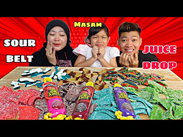 VIRAL ❗️SOUR BELT GUMMY with JUICY DROP POP,SUMPAH MASAM 🤢‼️