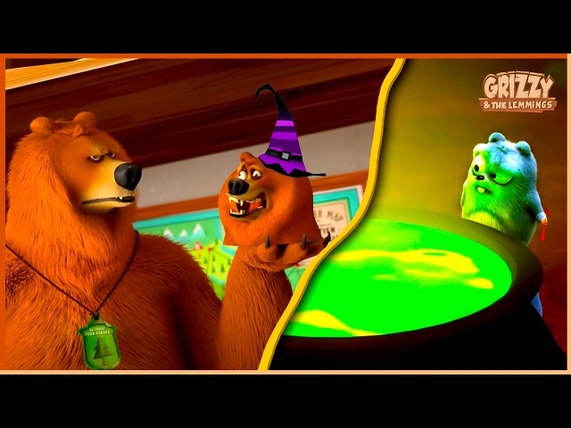 Hocus Pocus Lemmingus 🎃 Grizzy & the lemmings | Halloween Compilation 🐻🐹 Cartoon for Kids