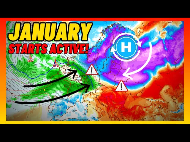 January Starts ACTIVE Across Europe… Snowstorm to Linger with Heavy Rain in the West, Cold in the NE