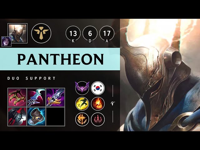 Pantheon Support vs Thresh: Dominating - KR Master Patch 14.22