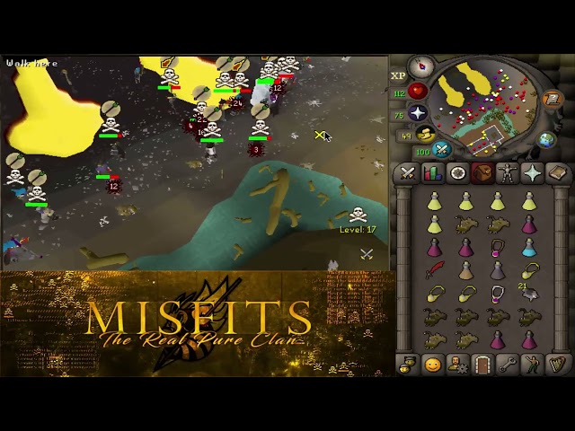 Misfits Sunday Cluster vs Legacy and PoT ft. Full Clear deep wilderness pure war on OSRS