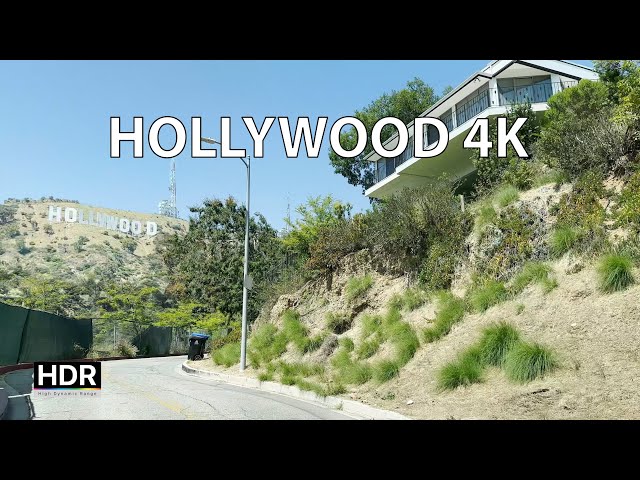 Hollywood 4K HDR - Hollywood Hills & Sign - Scenic Drive