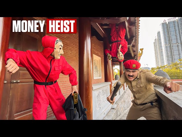 Parkour MONEY HEIST vs INDIAN POLICE in REAL LIFE "JOINING TEAM" ( Epic Parkour Escape POV Chase )