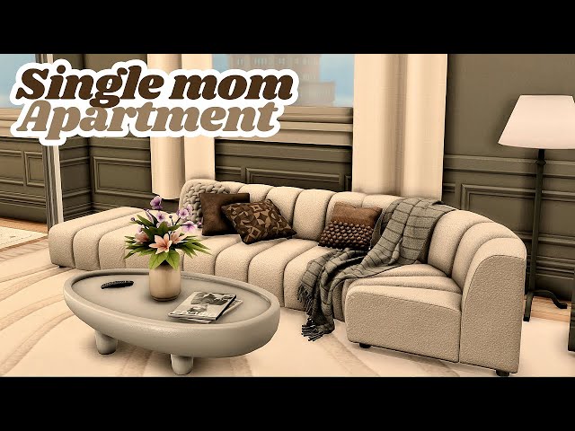 Single mom apartment // The sims 4 CC speed build