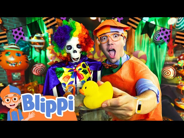 Blippi Plays Halloween Sink or Float! - Blippi | Educational Videos for Kids