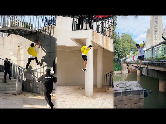 [First Person Perspective] The Extreme Pursuit Of Security Guards And Thieves #Freerunning #Parkour