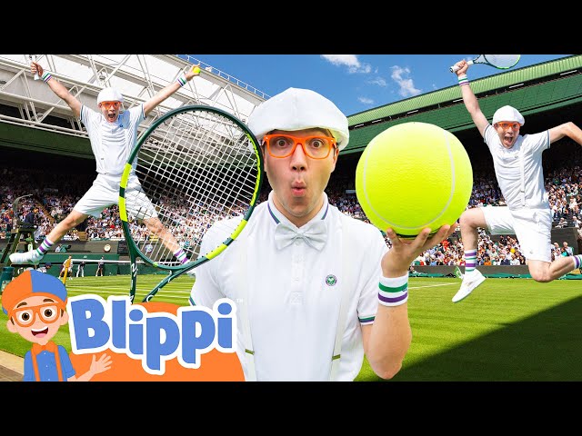 Blippi at Wimbledon Match Day 🎾 | Blippi Plays Tennis! | Educational Videos for Kids