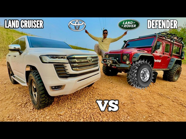 RC Defender Vs RC New Toyota Landcruiser Offroad Testing - Chatpat toy TV