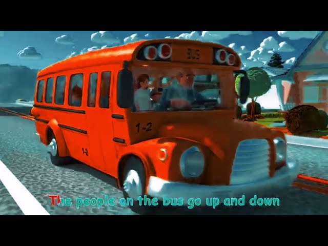 wheels on the bus kids song//cocomelon wheels on the bus different colors shade