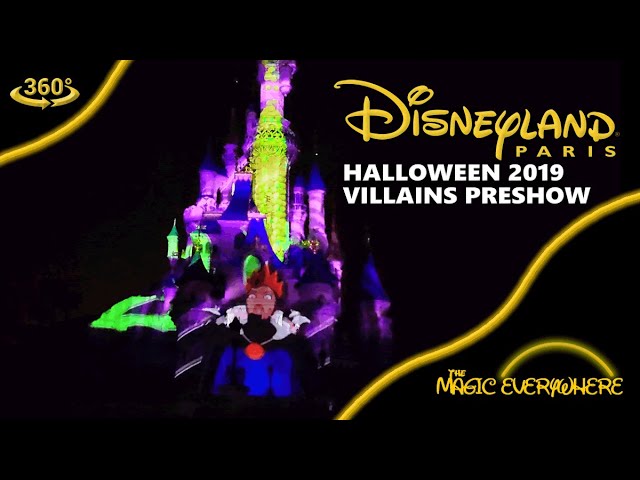 [VR 360] Disneyland Paris Halloween 2019 Villains Projection Show