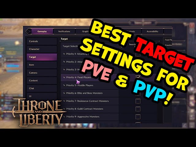 BEST PVE & PVP Targeting Settings for Throne and Liberty!